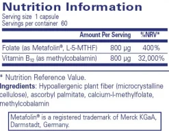 Pure Encapsulations B12 Folate 60 caps