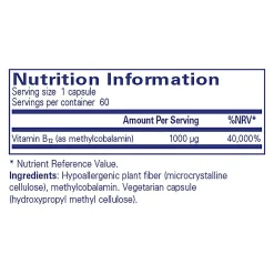 Pure Encapsulations B12 (methylcobalamin) 60 caps
