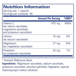 Pure Encapsulations Buffered Ascorbic Acid 90