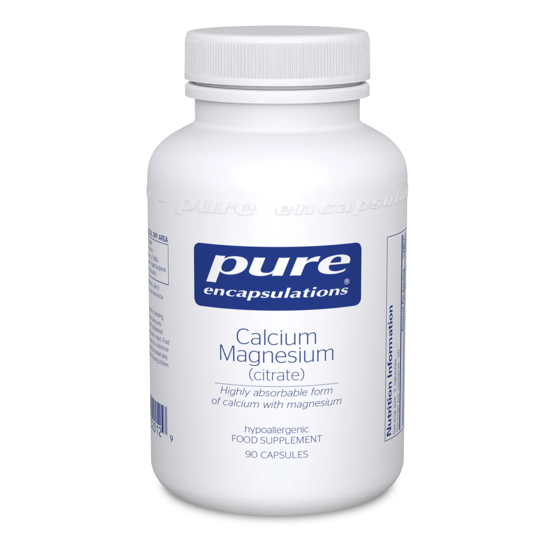 Pure Encapsulations Calcium Magnesium (citrate) 90 caps
