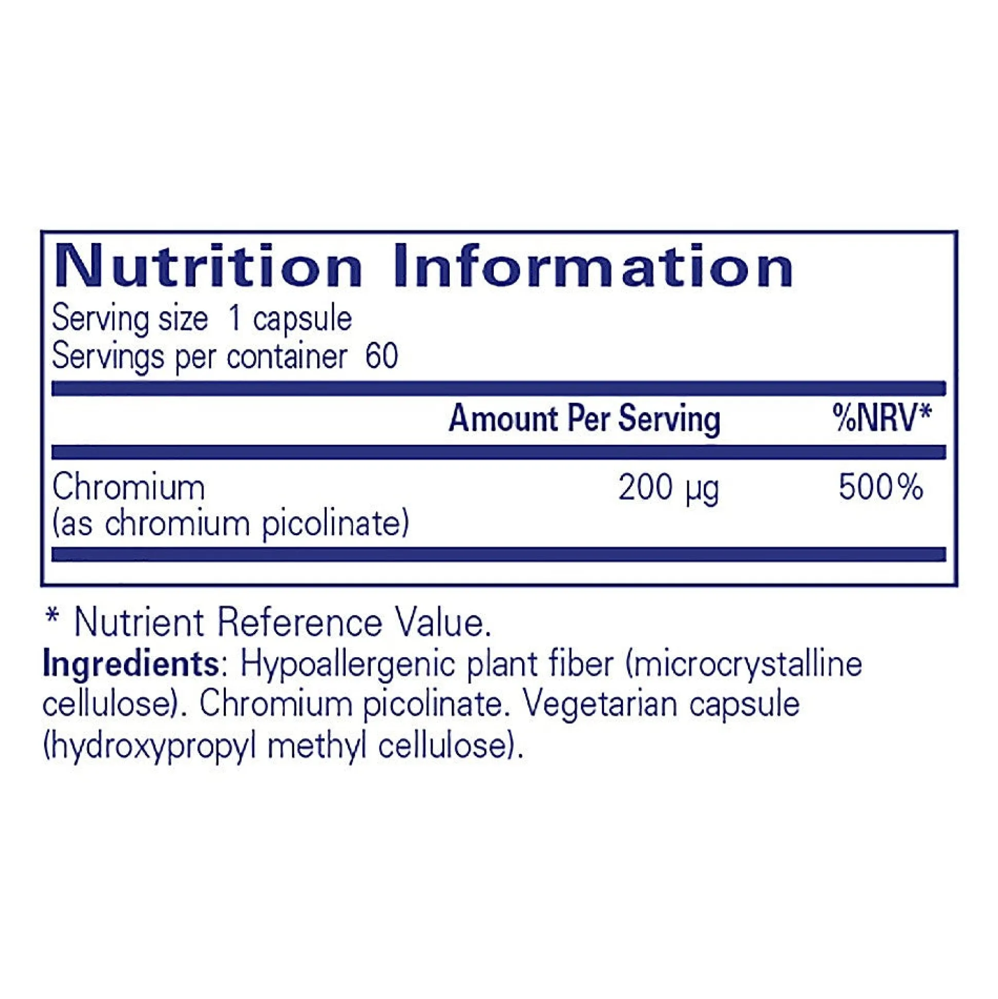 Pure Encapsulations Chromium (pic) 200 mcg 60 caps