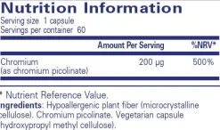 Pure Encapsulations Chromium (pic) 200 mcg 60 caps