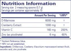 Pure Encapsulations Cranberry /d-Mannose powder 37g