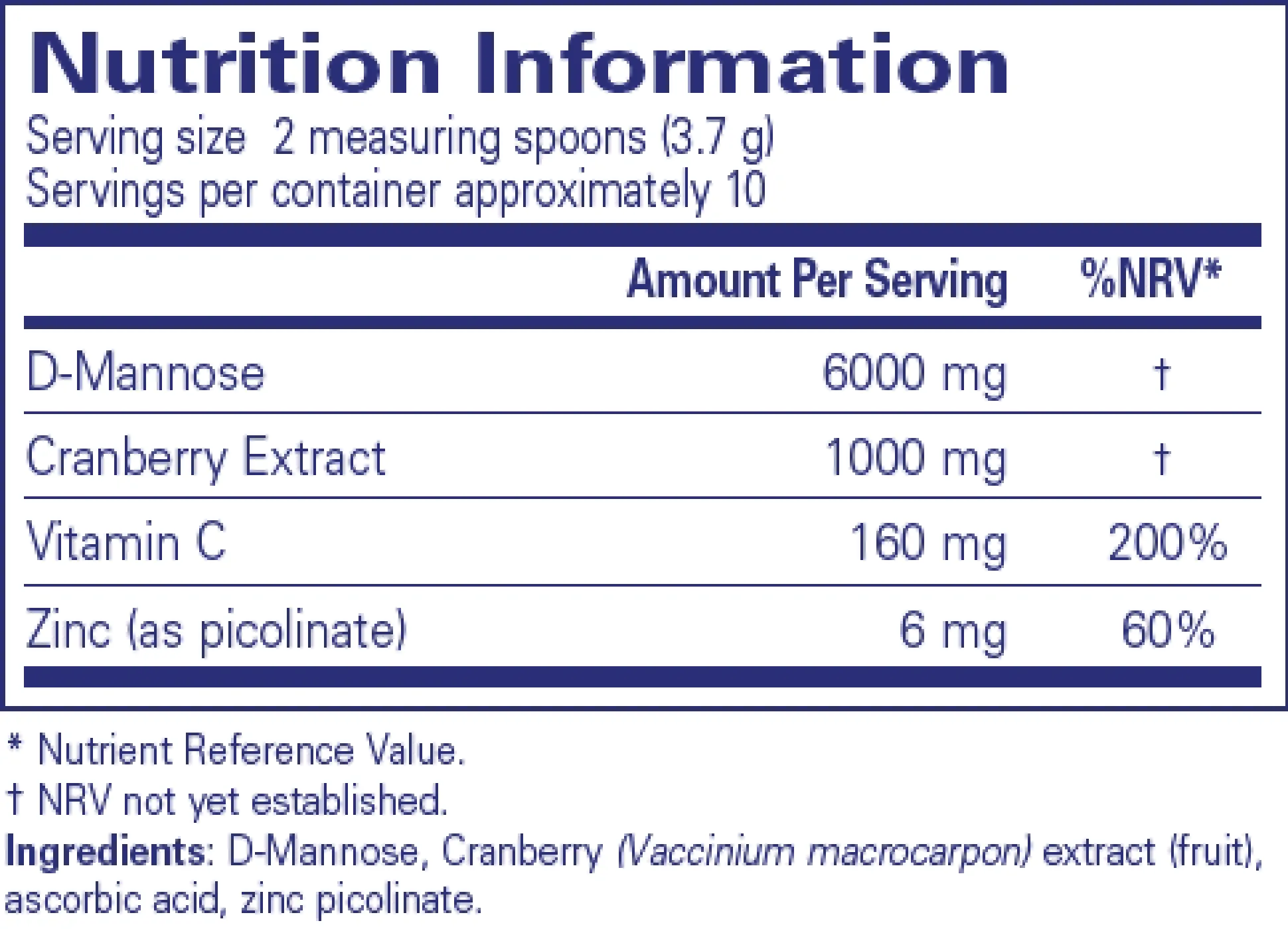 Pure Encapsulations Cranberry /d-Mannose powder 37g