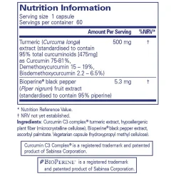 Pure Encapsulations Curcumin 500 with Bioperine 60