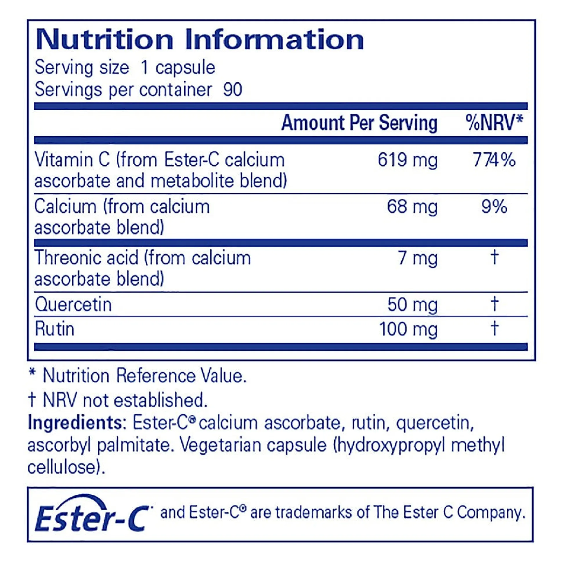 Pure Encapsulations Ester-C & Flavonoids 90 caps