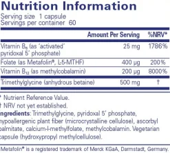 Pure Encapsulations Homocysteine Factors 60 caps