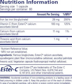 Pure Encapsulations Iron-C 60