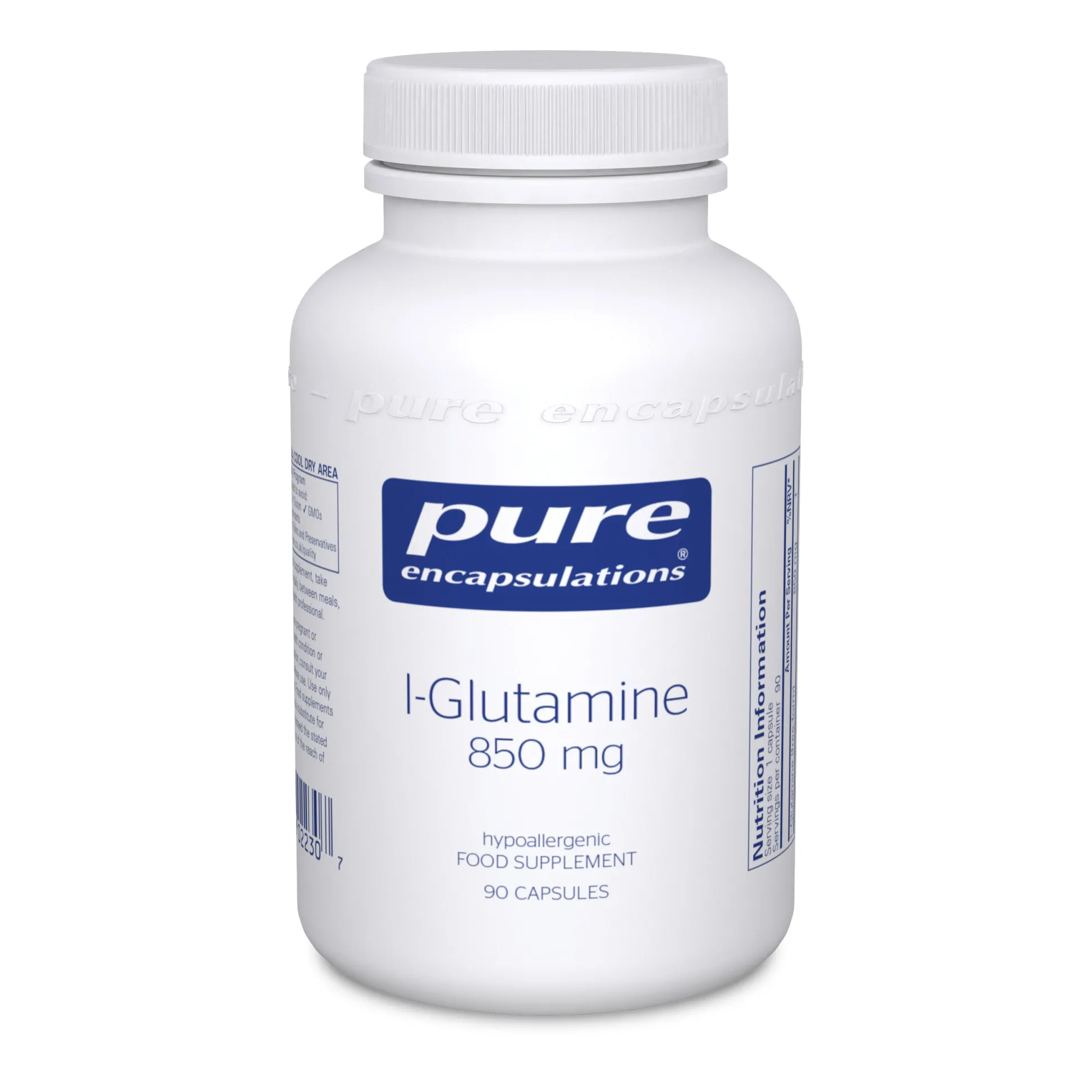 Pure Encapsulations l-Glutamine 850mg 90