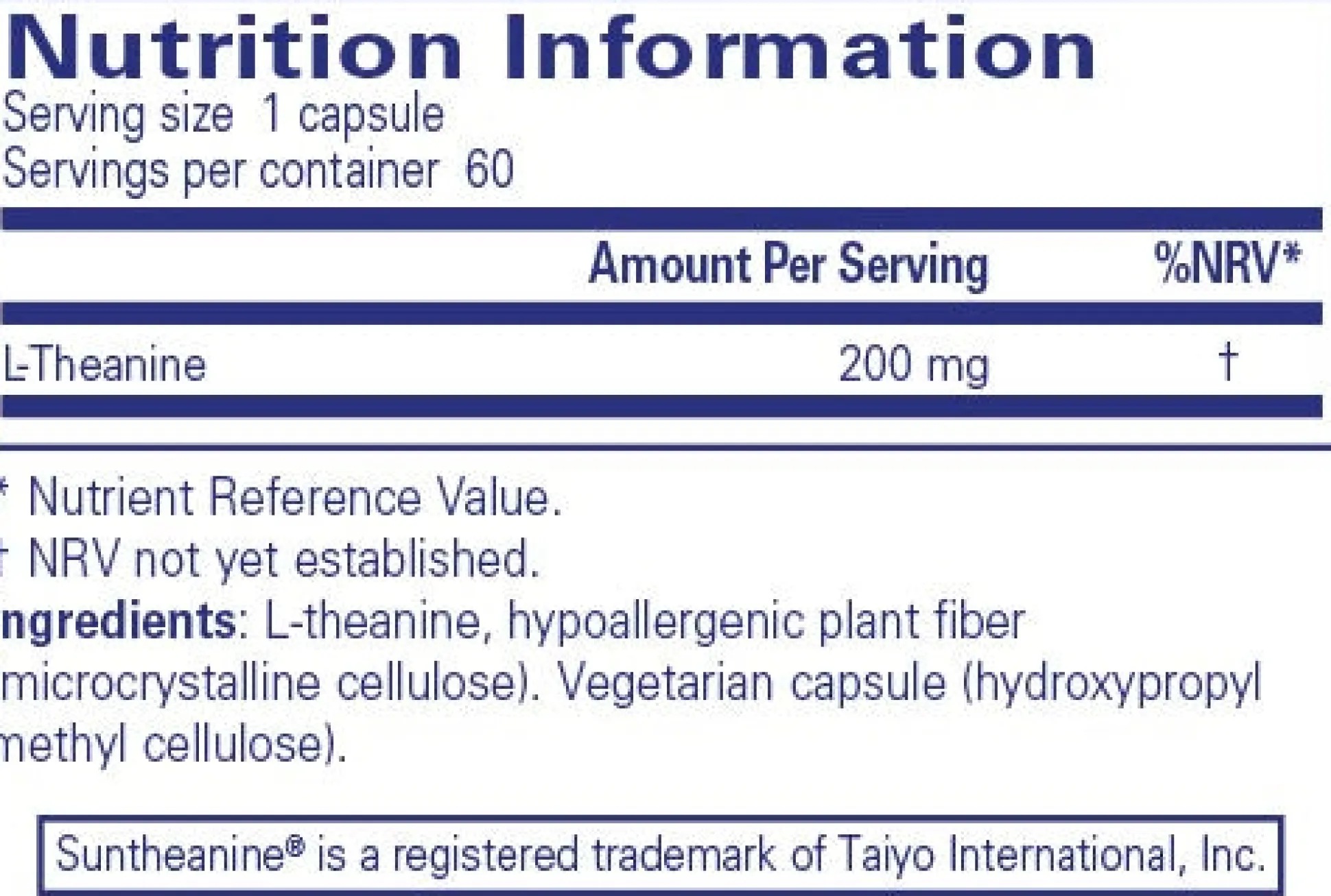 Pure Encapsulations l-Theanine 60