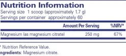 Pure Encapsulations Magnesium Powder 107g