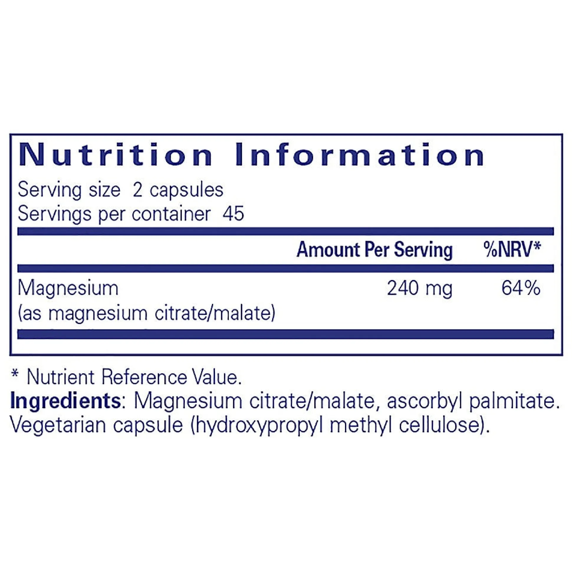 Pure Encapsulations Magnesium (citrate/malate) 90