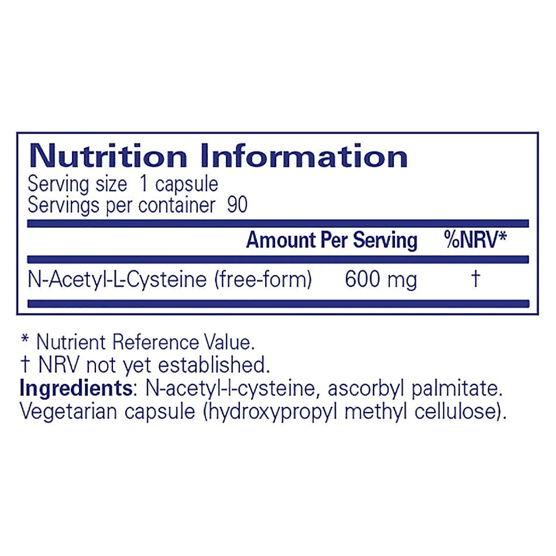 Pure Encapsulations NAC 600 Mg. 90