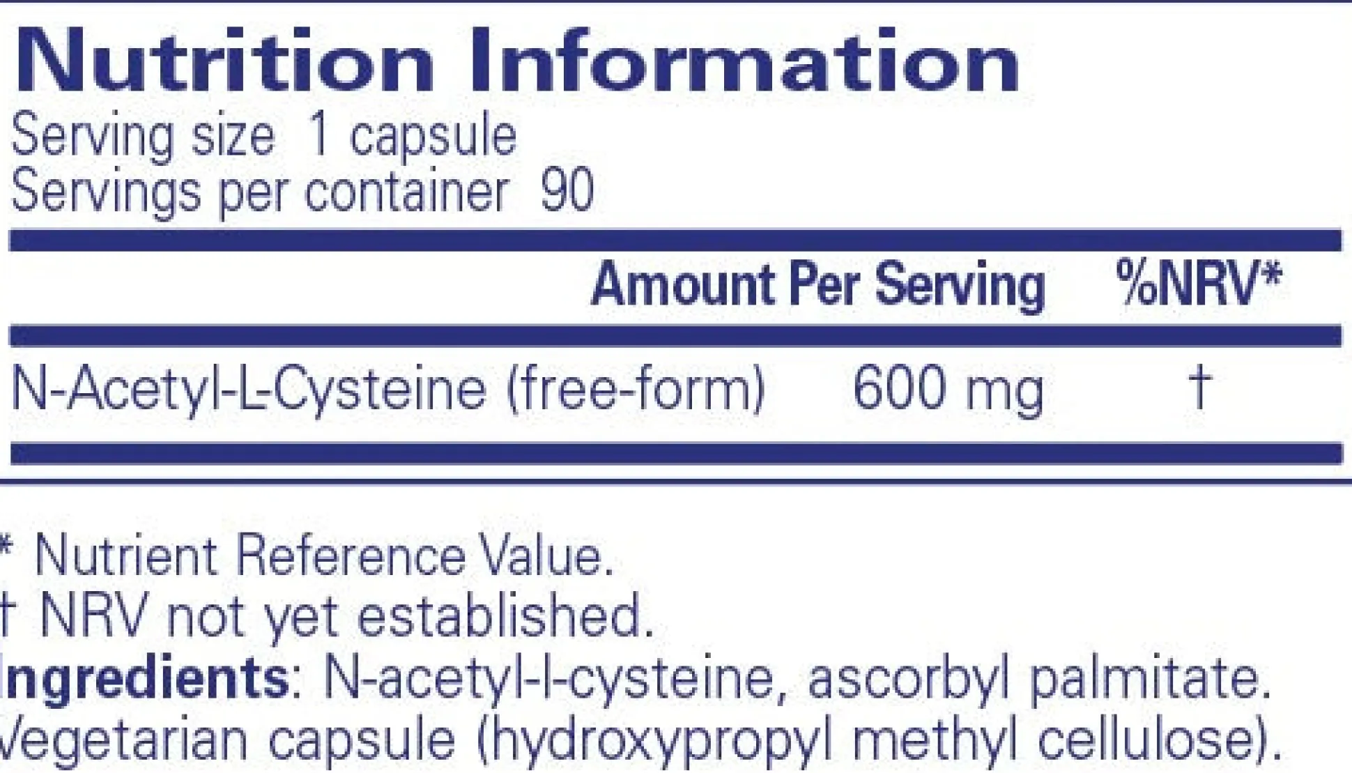 Pure Encapsulations NAC 600 Mg. 90