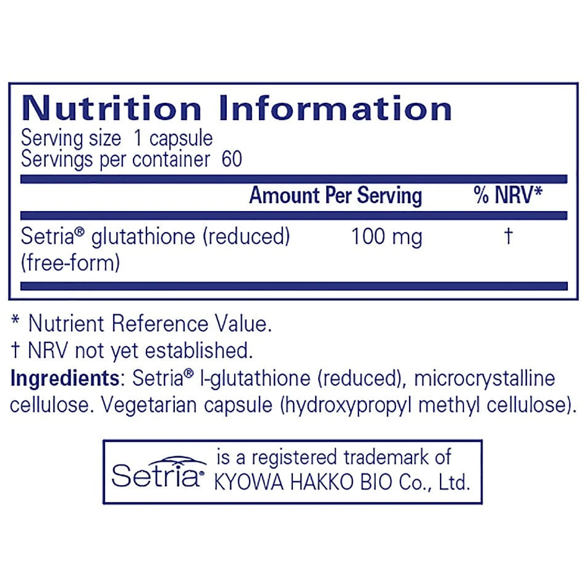 Pure Encapsulations Reduced Glutathione 60