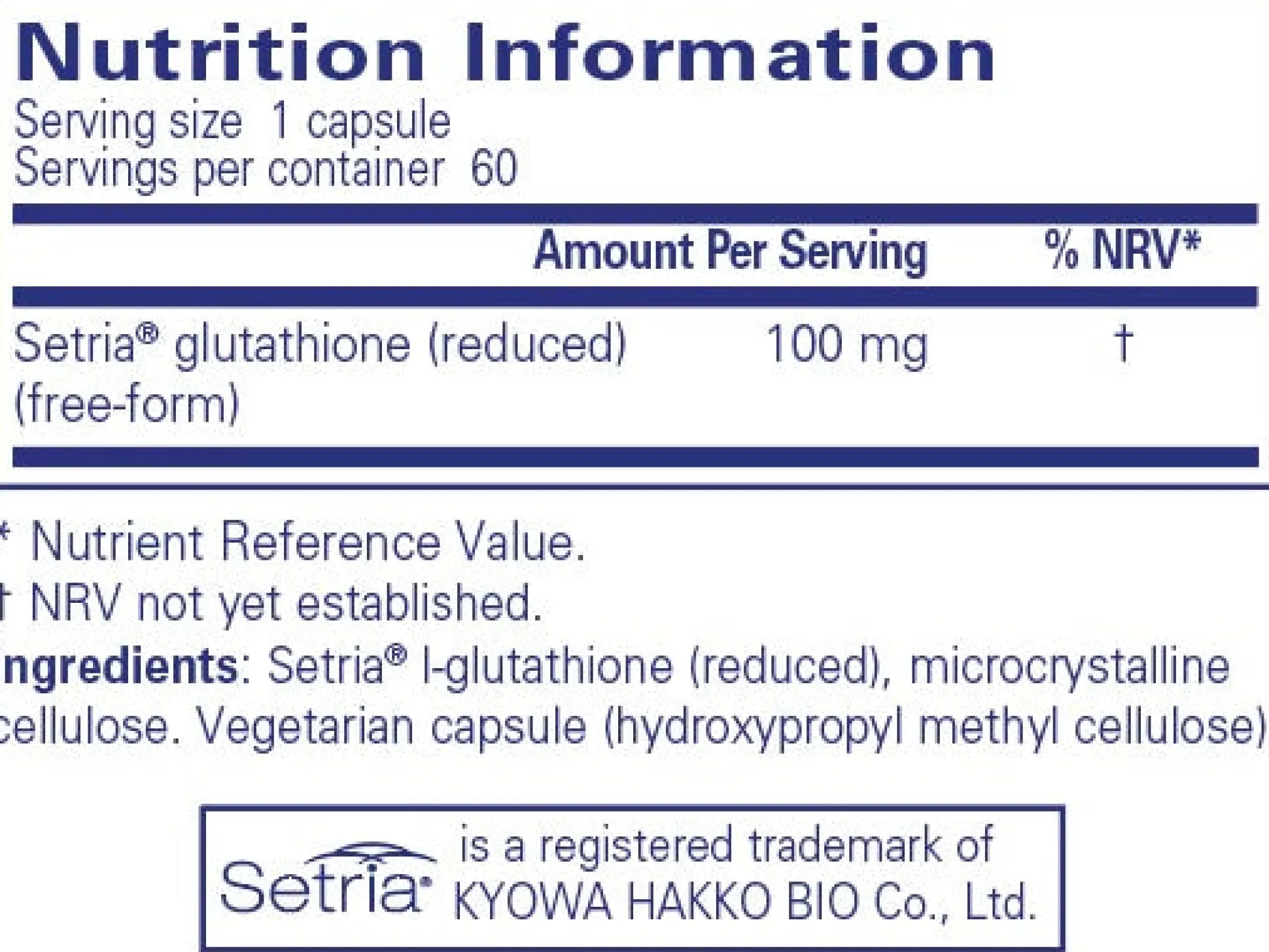 Pure Encapsulations Reduced Glutathione 60