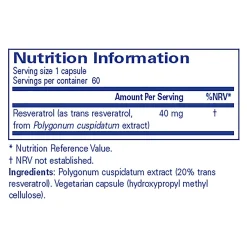 Pure Encapsulations Resveratrol 60 caps