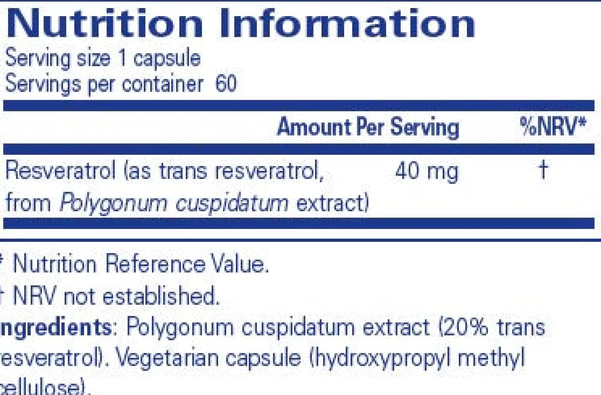 Pure Encapsulations Resveratrol 60 caps