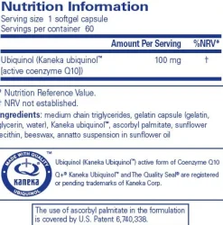 Pure Encapsulations Ubiquinol-QH 100 MG 60 caps