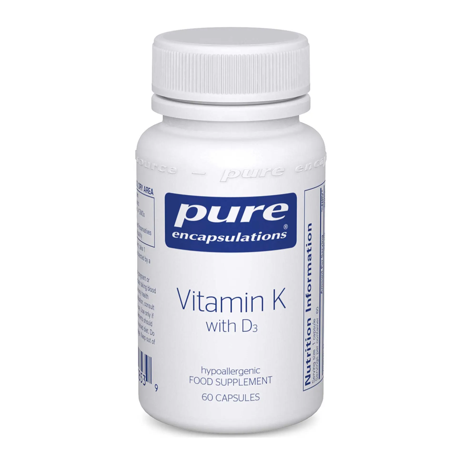 Pure Encapsulations Vitamin K with D3 60 caps