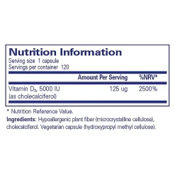 Pure Encapsulations Vitamin D3 5000 IU 120