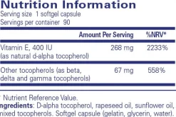 Pure Encapsulations Vitamin E (mixed tocopherols) 90 softgels