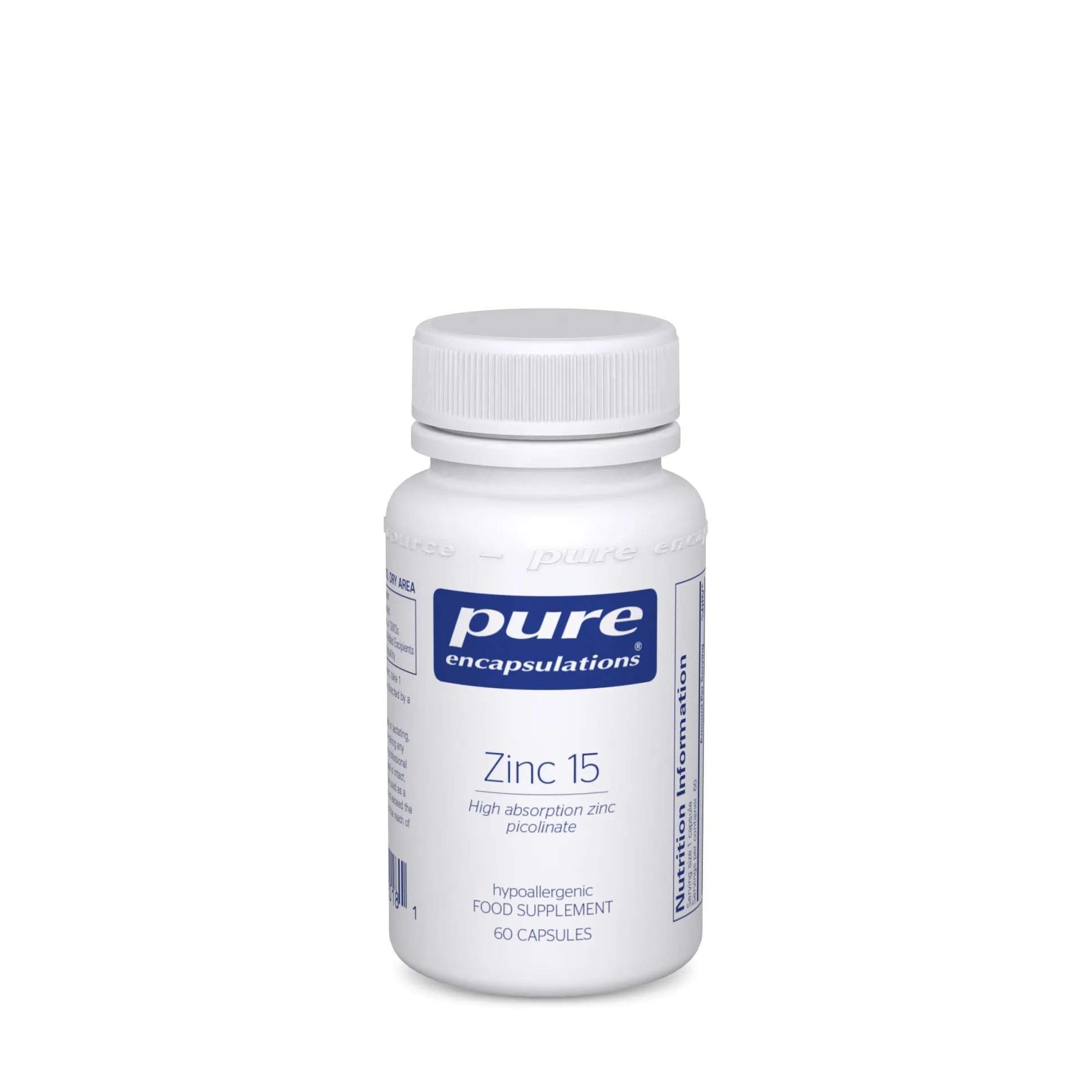 Pure Encapsulations Zinc 15 60 caps