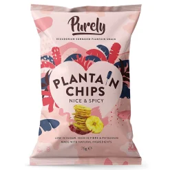 Purely Plantain Chips Nice & Spicy 75g