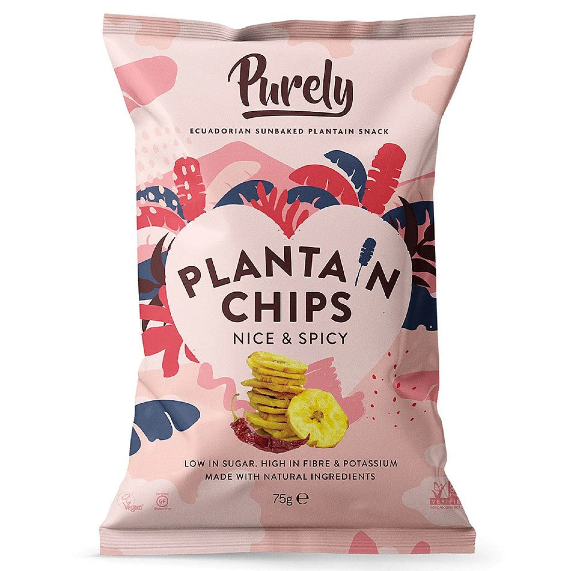 Purely Plantain Chips Nice & Spicy 75g