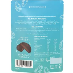Raw Halo Dark & Salted Almond Vegan Giant Chocolate Buttons 90g 90g