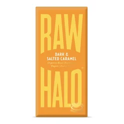 Raw Halo Dark & Salted Caramel Raw Chocolate Bar 70g