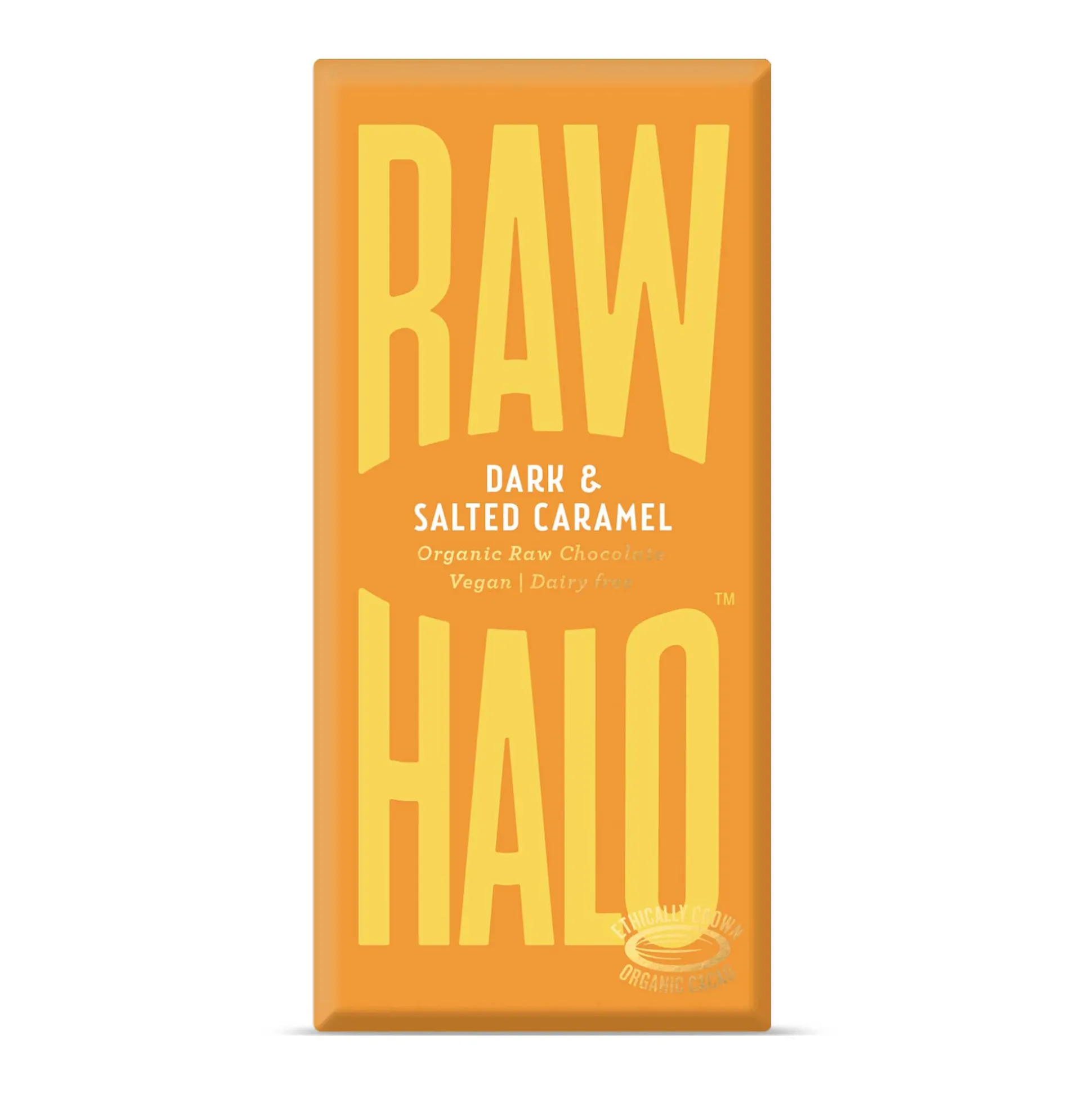 Raw Halo Dark & Salted Caramel Raw Chocolate Bar 70g