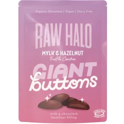 Raw Halo Mylk & Hazelnut Vegan Giant Chocolate Buttons 90g 90g