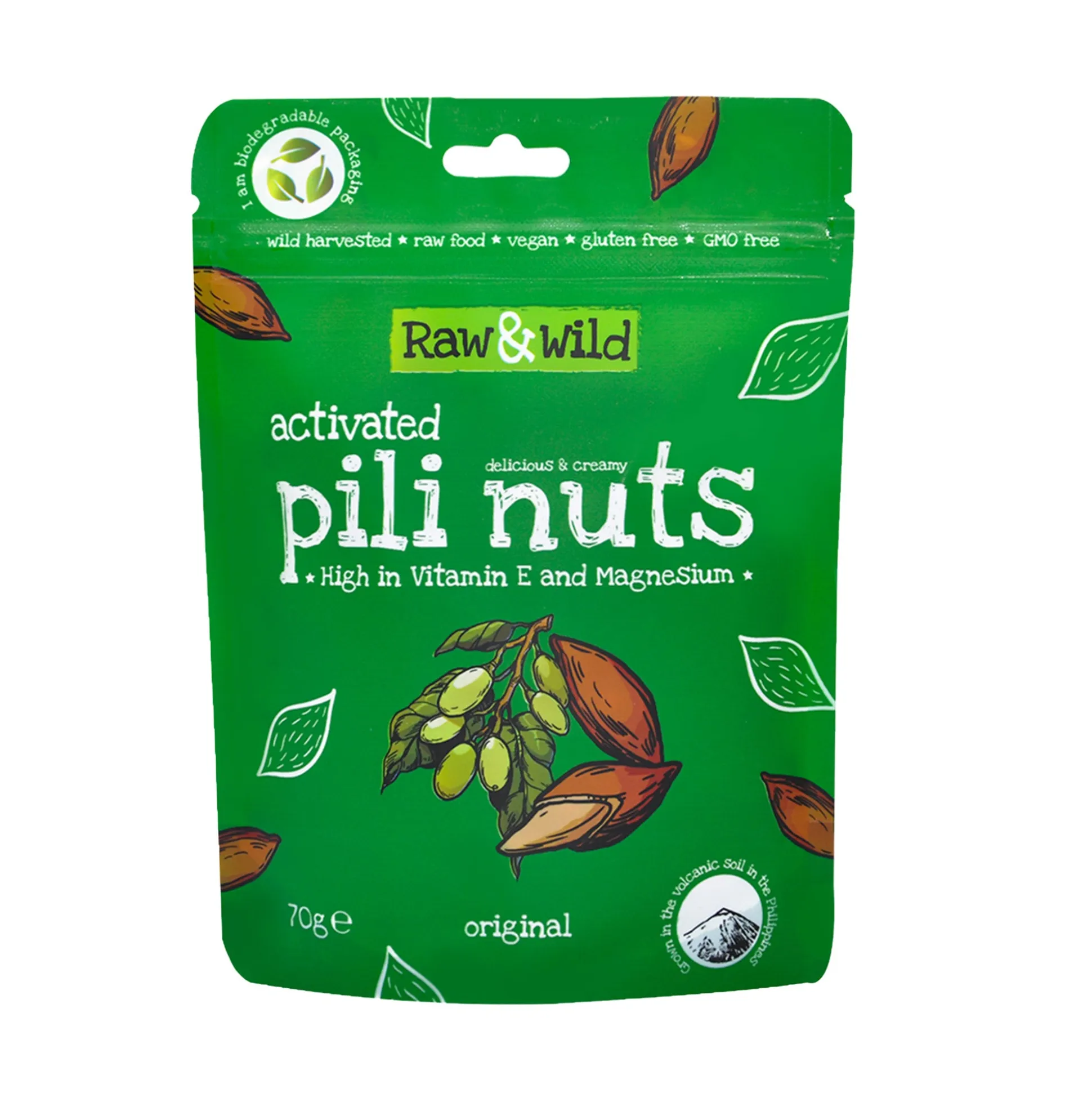 Raw & Wild Activated Pili Nuts - Original 70g