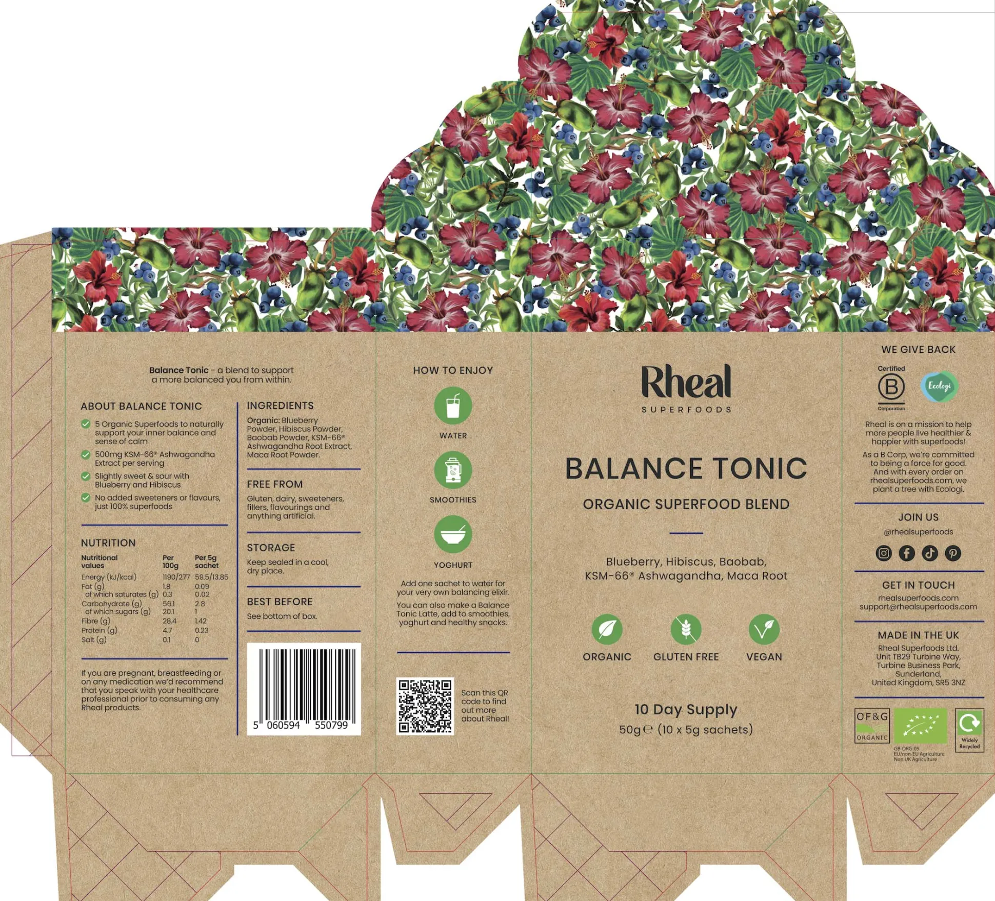 Rheal Superfoods Balance Tonic Sachets 10x5g