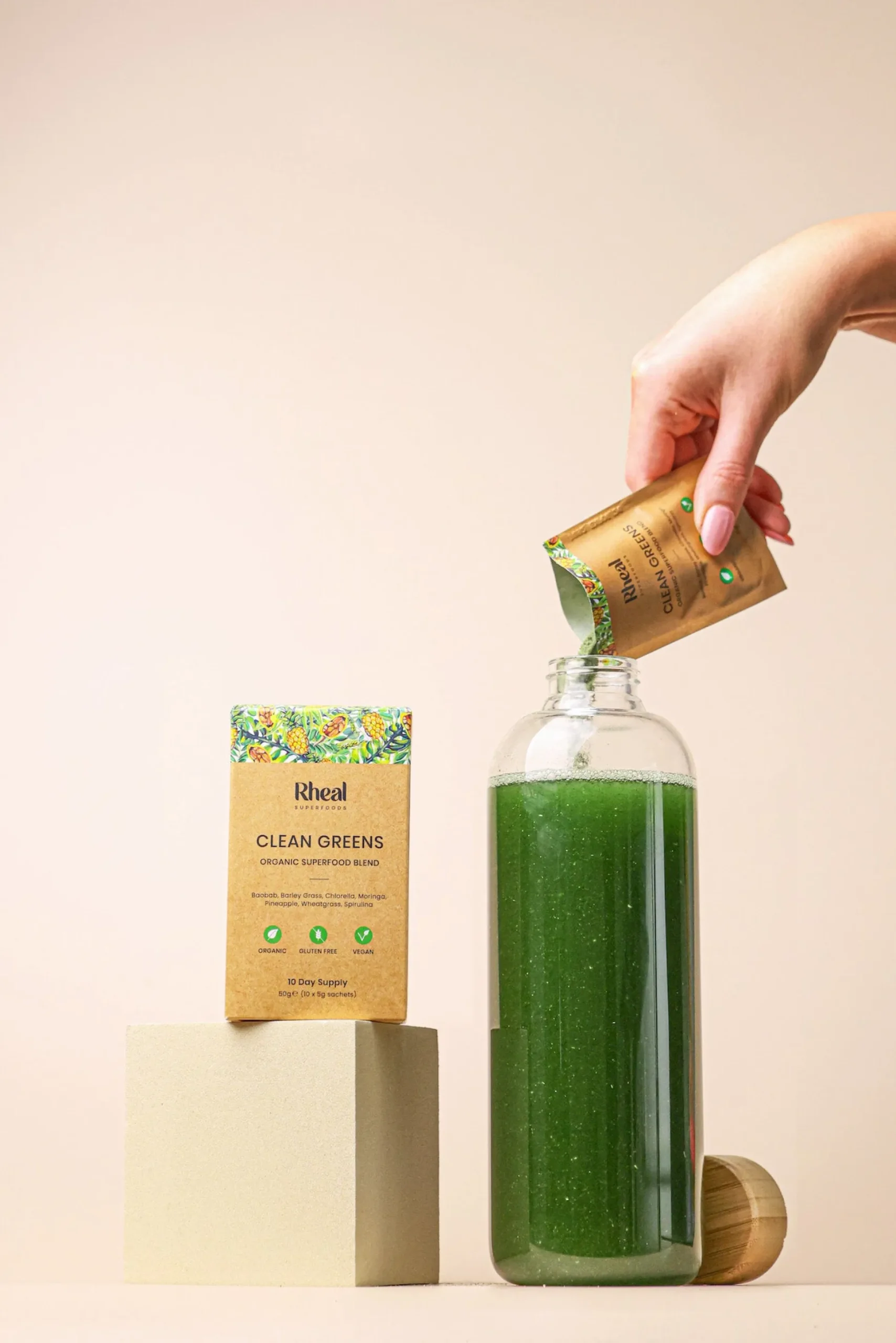 Rheal Superfoods Clean Greens Sachets 10x5g