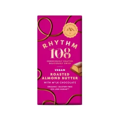 Rhythm 108 Roasted Almond Butter Bar with M'lk Chocolate 100g