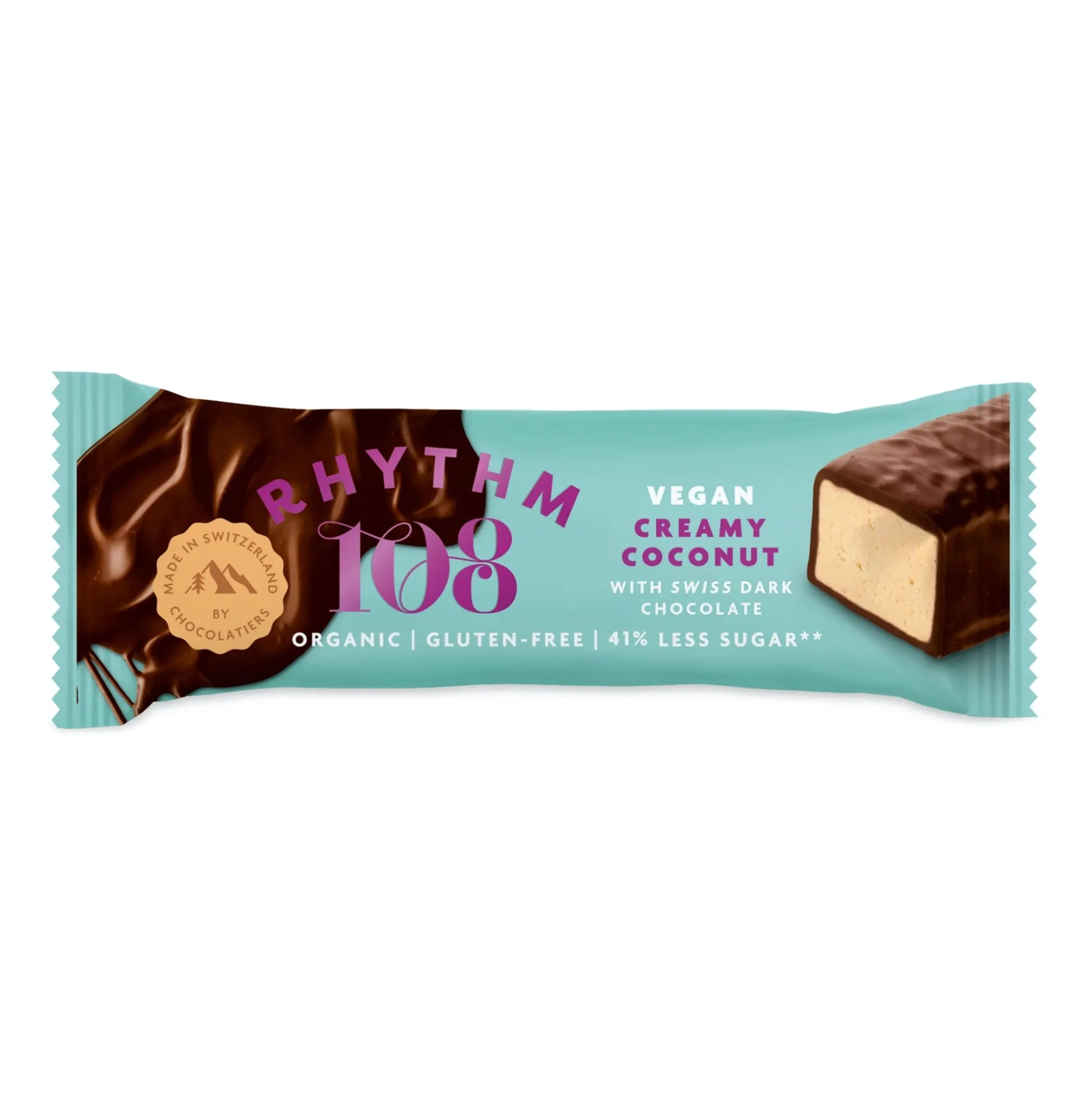 Rhythm 108 Swiss Chocolate Bar: Super Coconut 33g