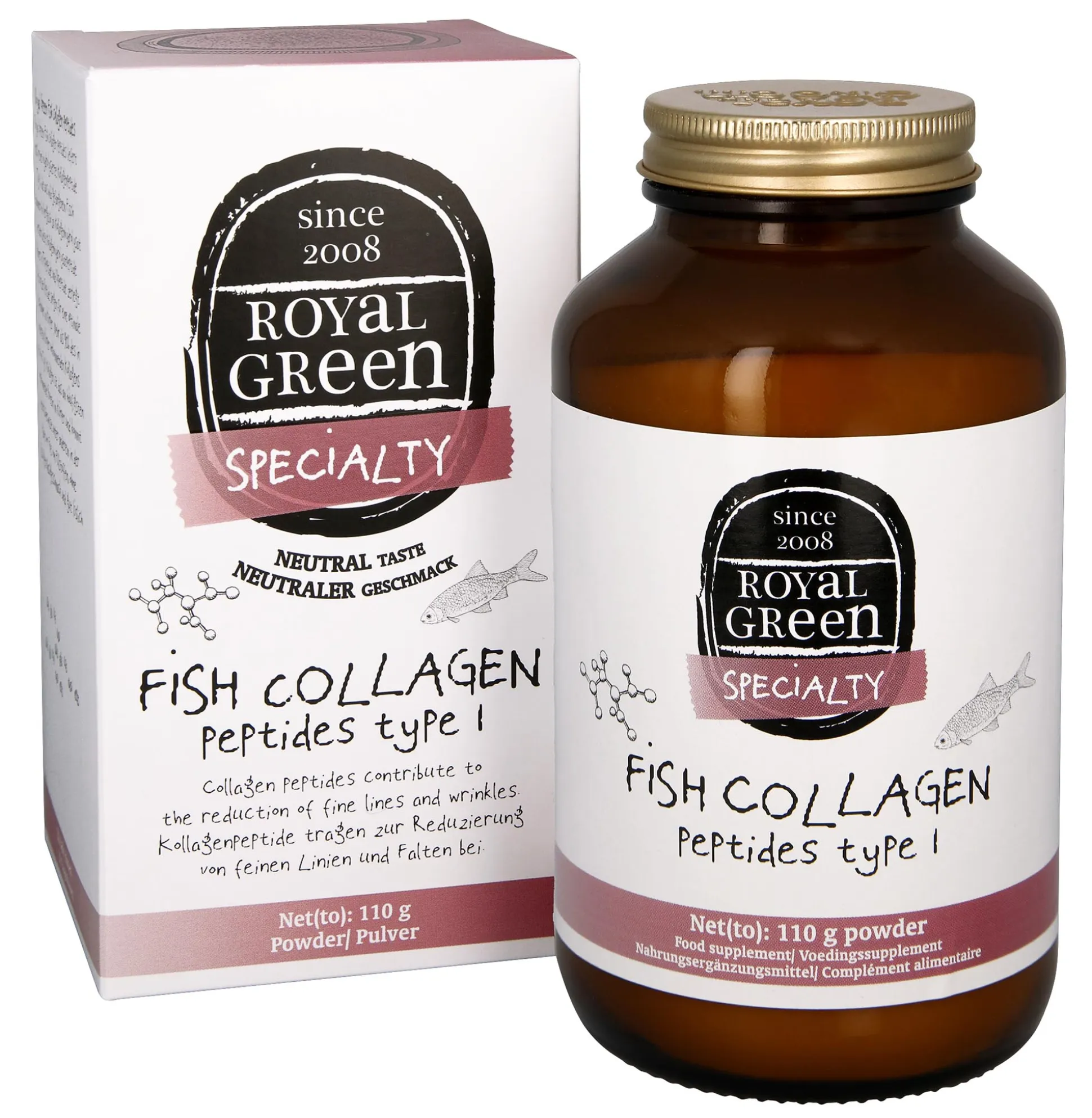 Royal Green Fish Collagen Peptides Type 1 110g