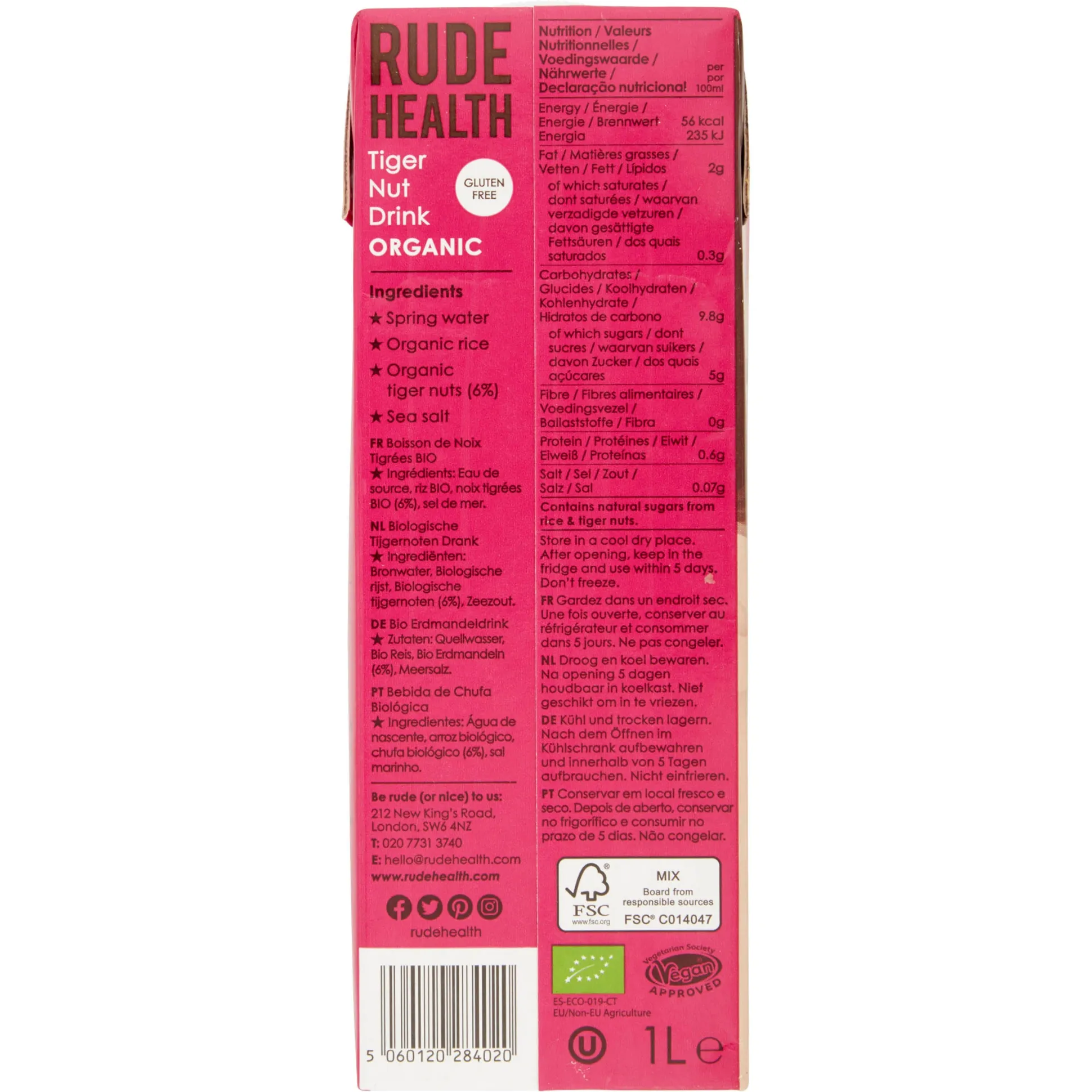 Rude Health Tiger Nut Drink 1L