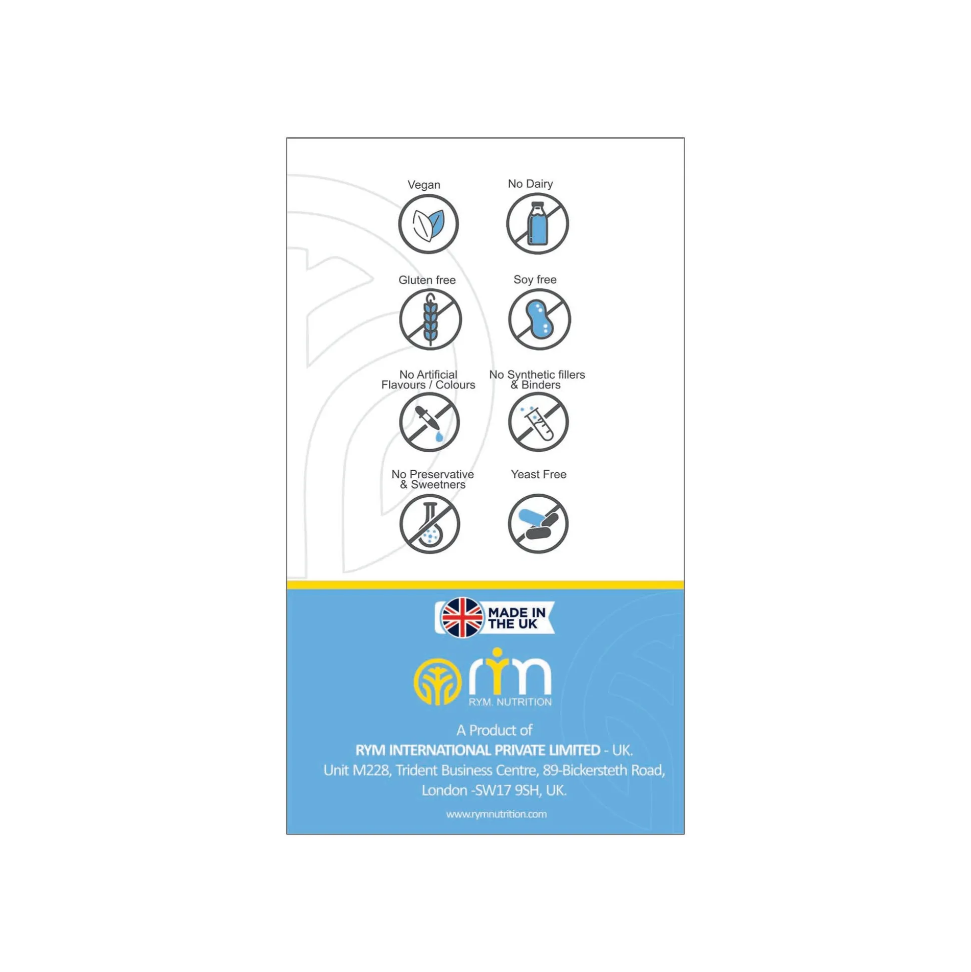 RYM Nutrition Focus Complex 60 Caps
