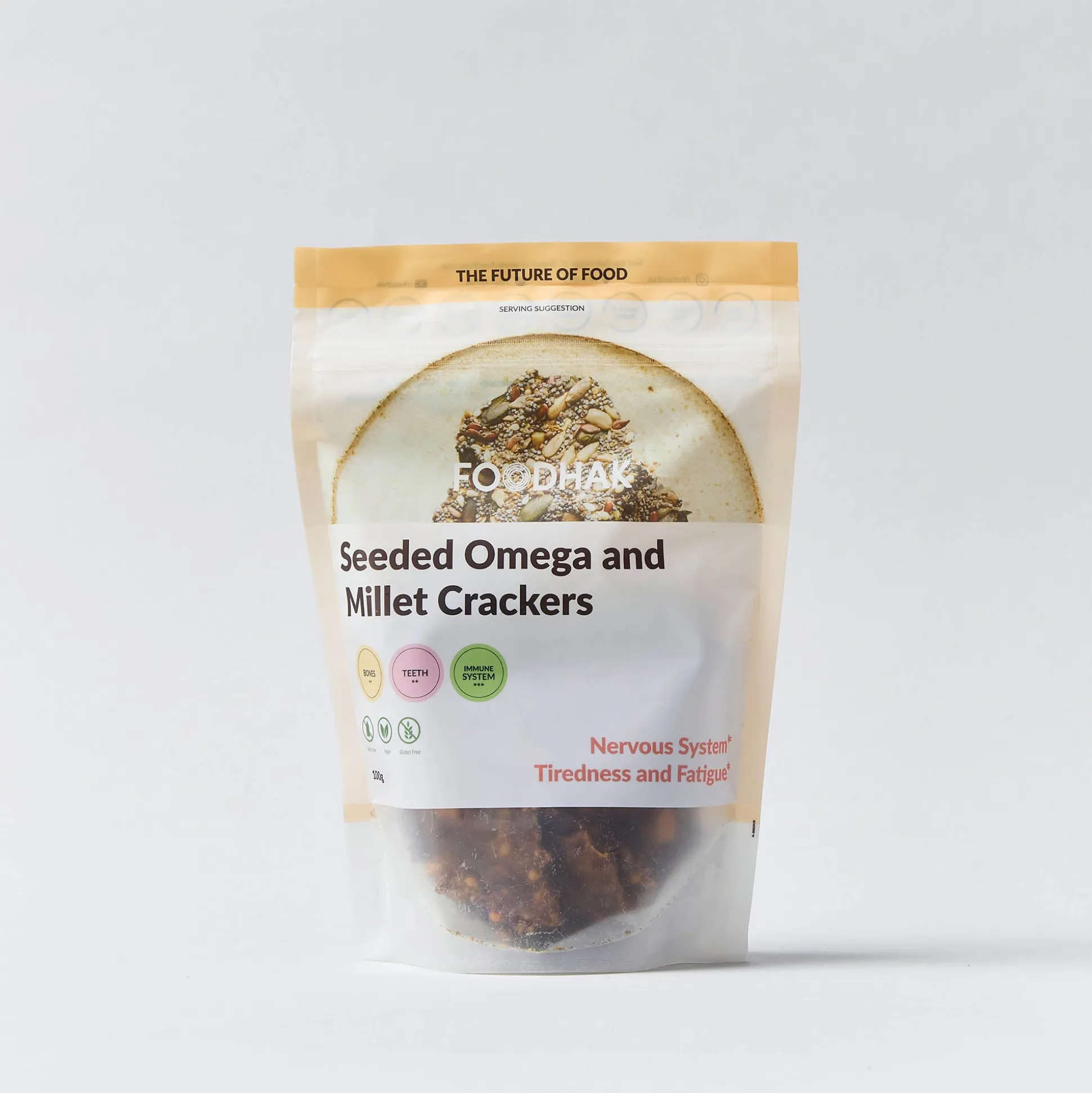 Seeded Omega and Millet Crackers 100g