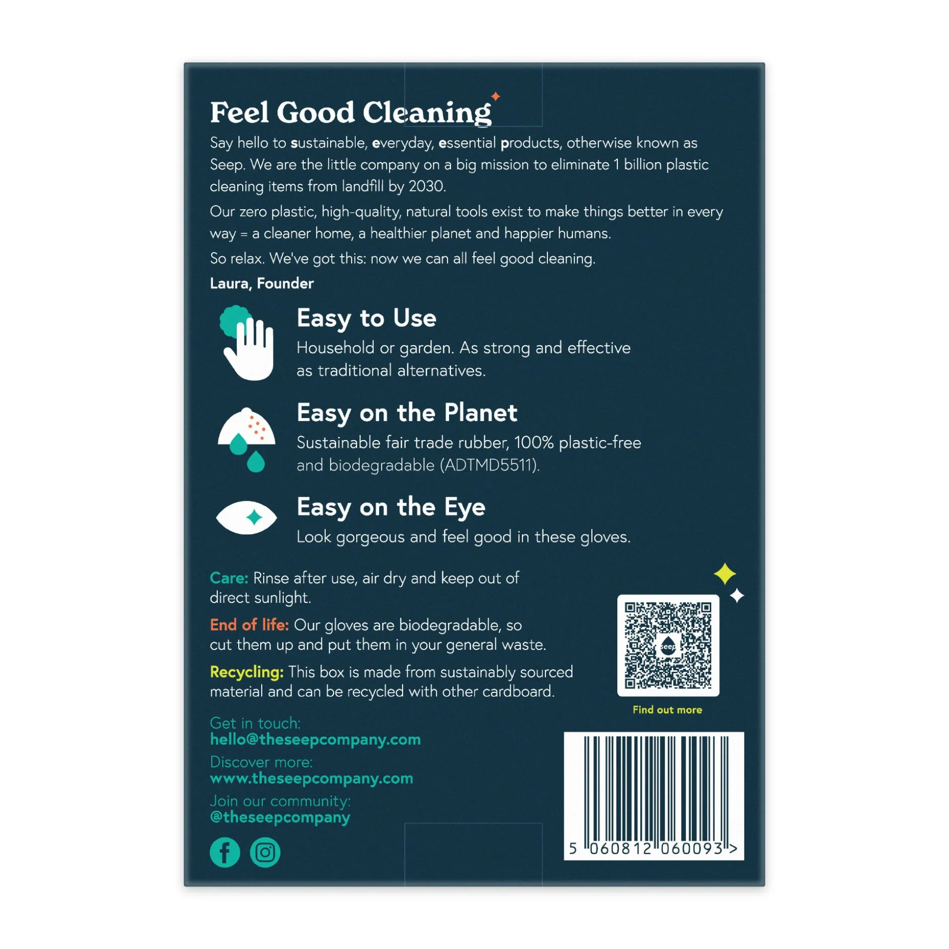Seep Eco Rubber Gloves Medium each