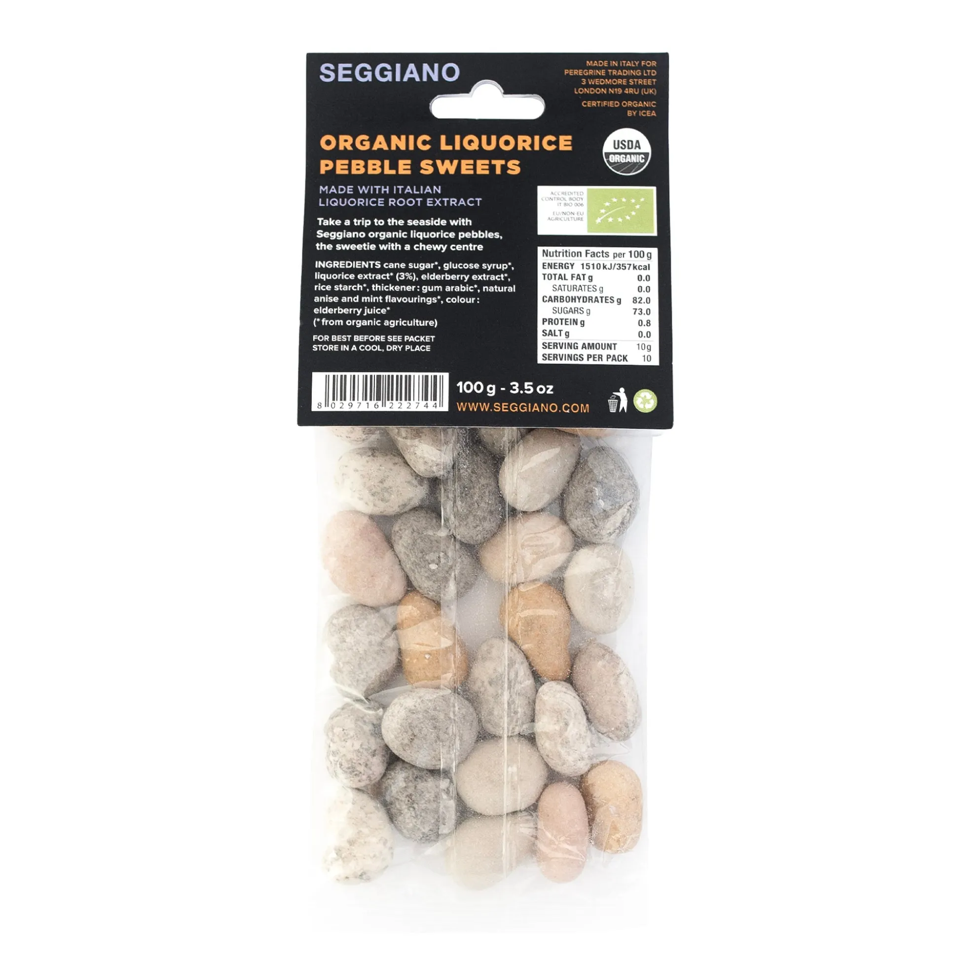 Seggiano Liquorice Pebbles 100g