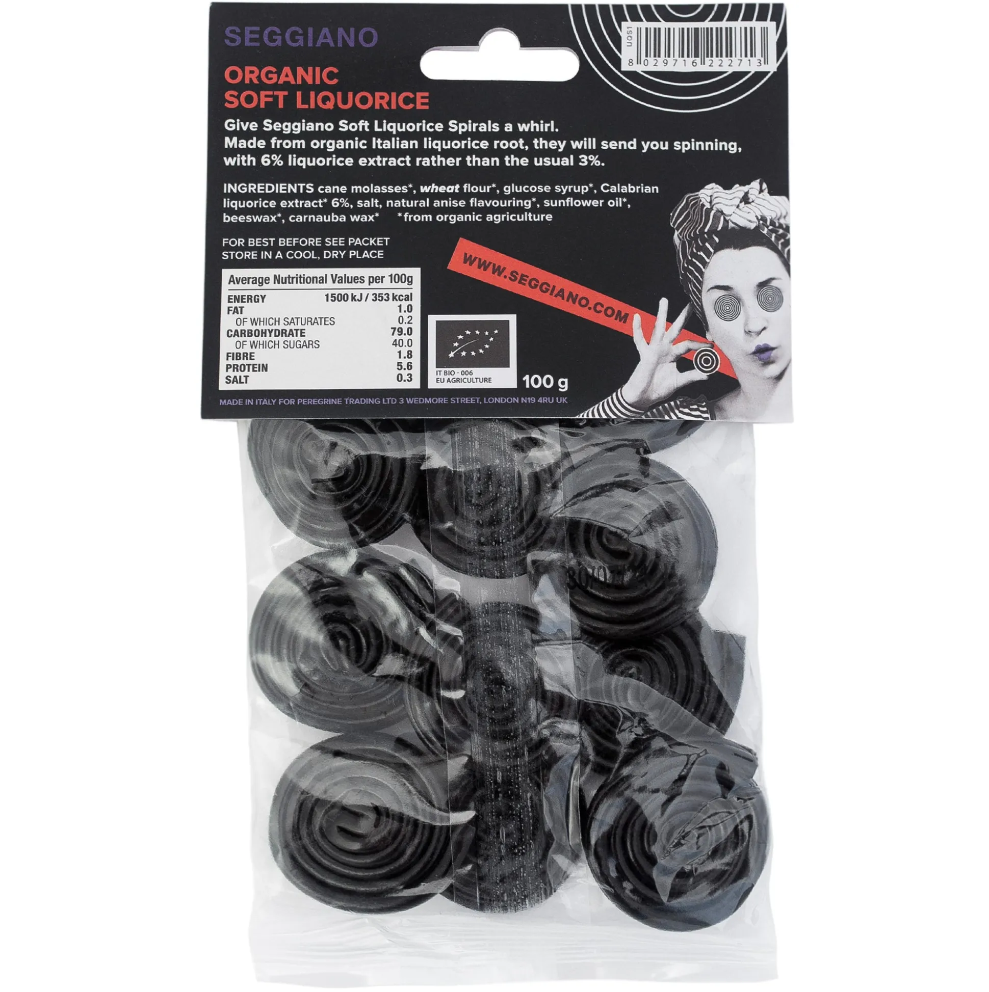Seggiano Liquorice Spirals 100g
