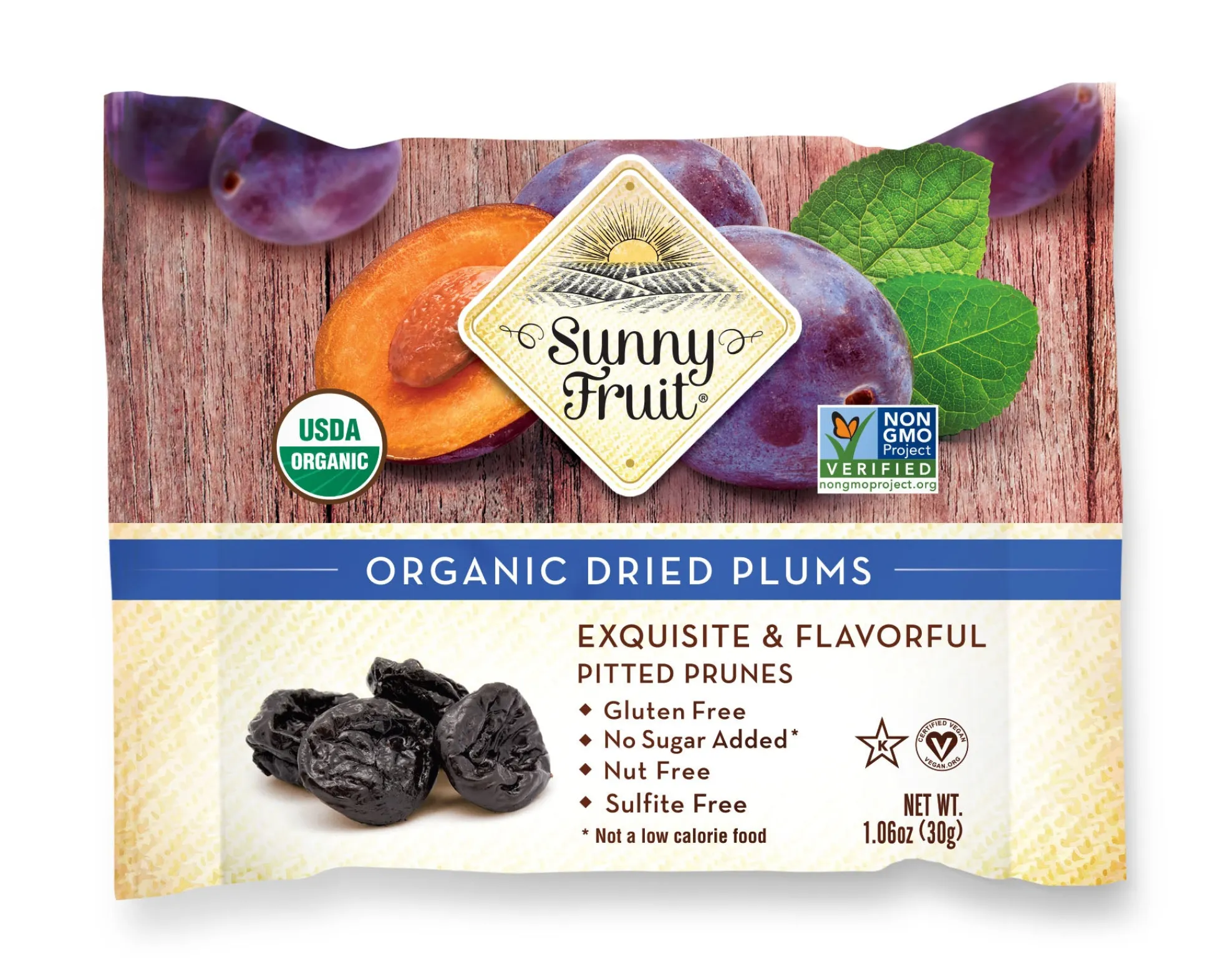 Sunny Fruit Dried Soft Plums Organic 30g