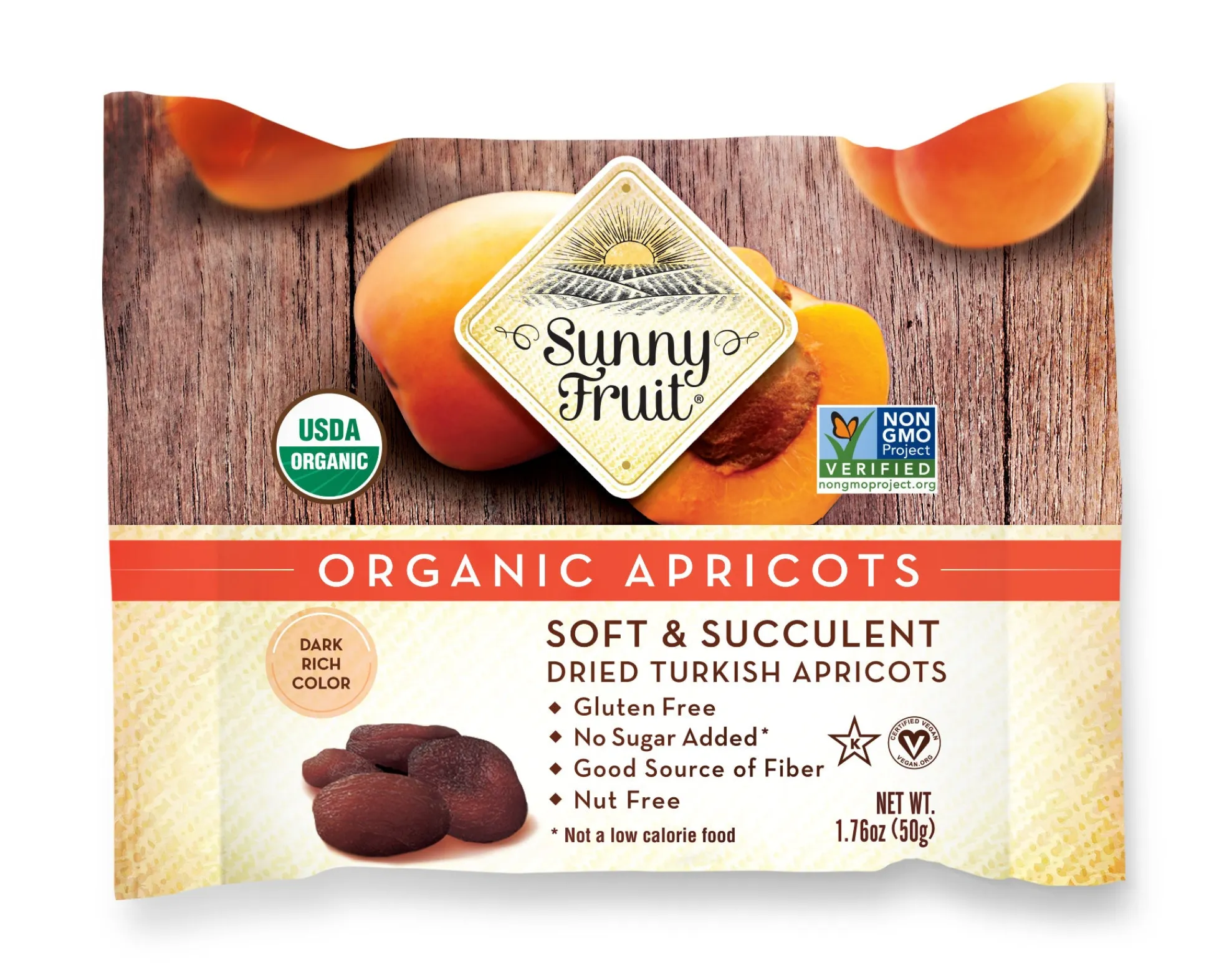 Sunny Fruit Organic Dried Apricots 50g