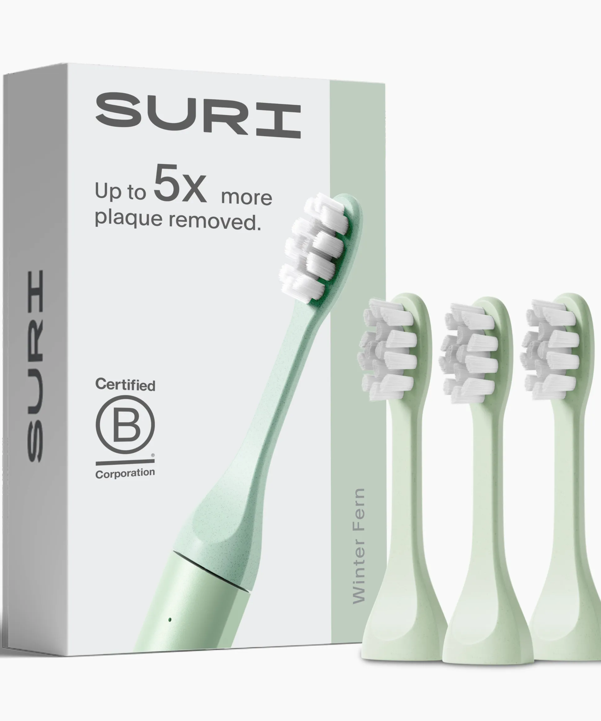 SURI Replacement Toothbrush Heads Winter Fern 3 heads