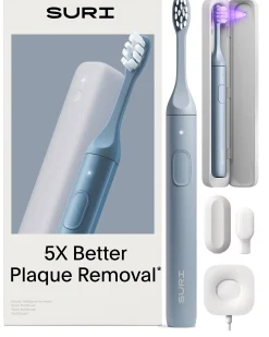 SURI S2 Electric Toothbrush and UV Travel Case Morning Waves each
