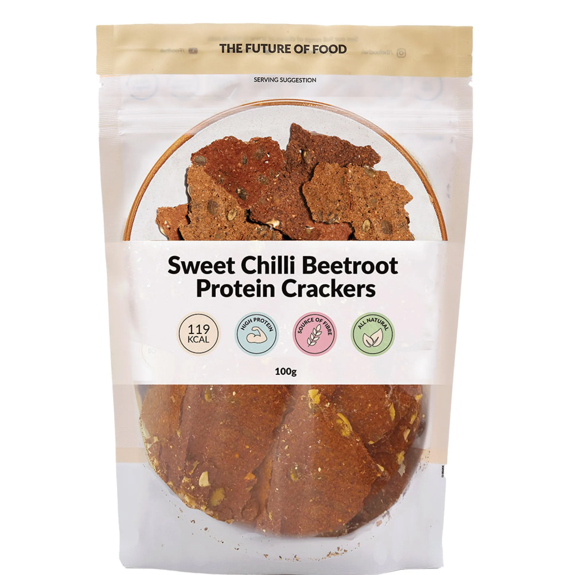 Sweet Chilli Beetroot Protein Crackers 100g